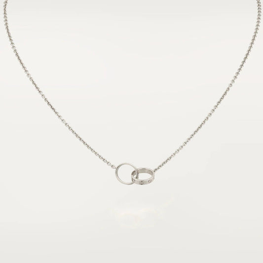 [Liorra]LOVE NECKLACE PINK GOLD AND SILVER
