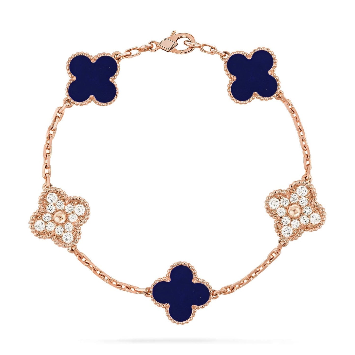 [Liorra]CLOVER 5 MOTIF LAPIS LAZULI BRACELET COLLECTION