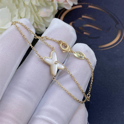 [Liorra]JEUX BRACELET WHITE MOP GOLD 1 DIAMOND