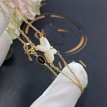 [Liorra]JEUX BRACELET WHITE MOP GOLD 1 DIAMOND