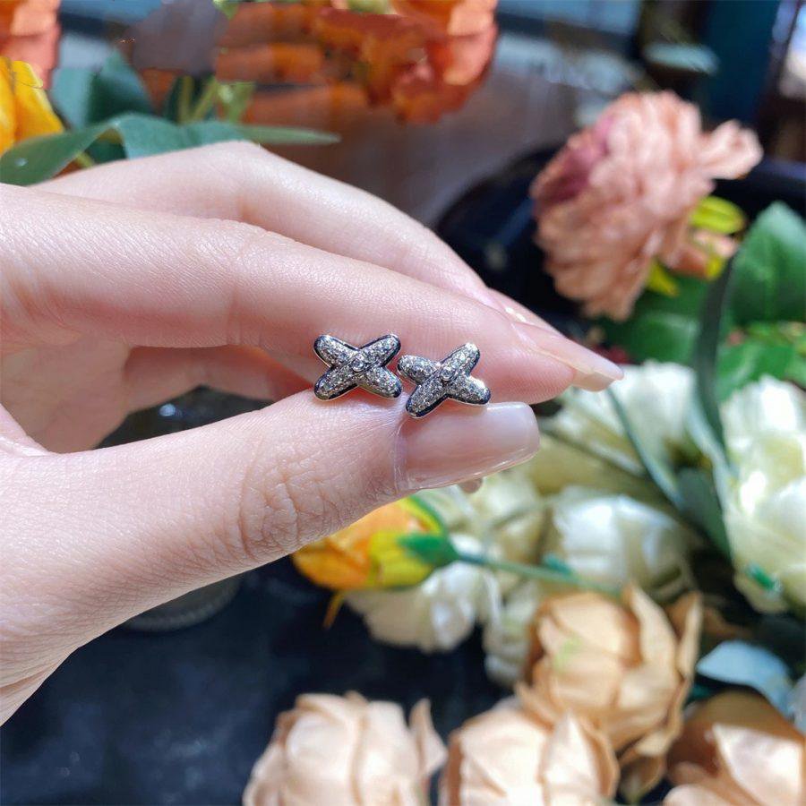 [Liorra]JEUX DE SILVER DIAMOND EARRINGS