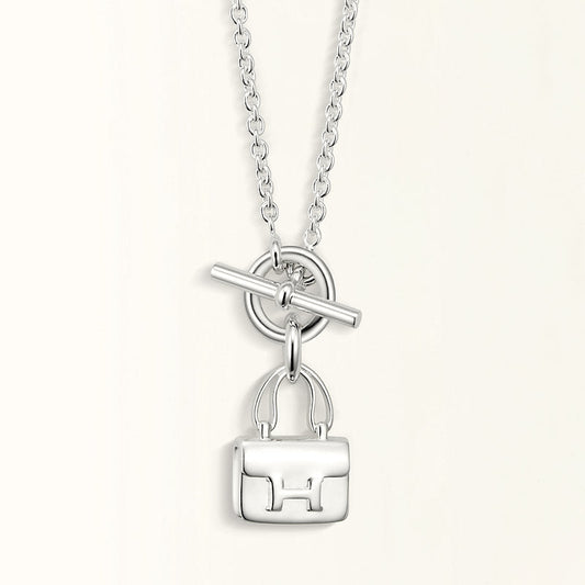 [Liorra]POP H PEDANT SILVER NECKLACE
