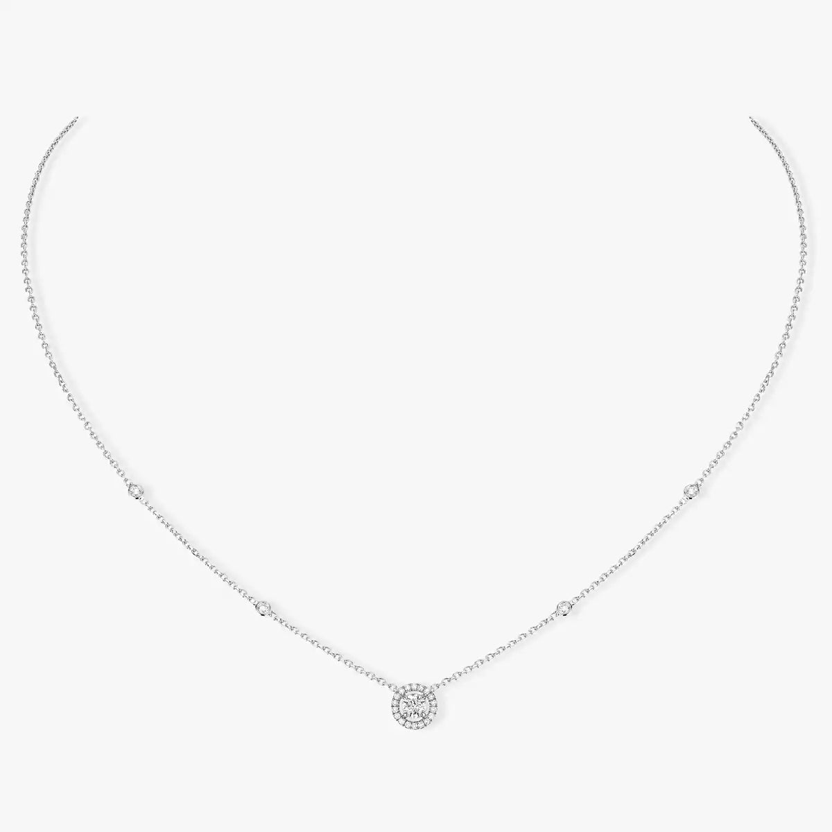 [Liorra]Diamond Necklace 0,20ct Brilliant Shape Joy