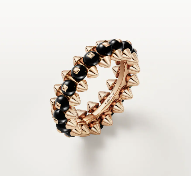 [Liorra]CLASH ELEGANT ROSE GOLD RING FEATURING NATURAL AGATE