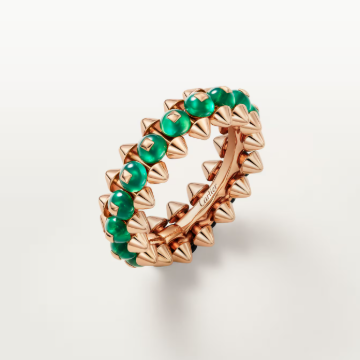 [Liorra]CLASH ELEGANT ROSE GOLD RING FEATURING NATURAL AGATE
