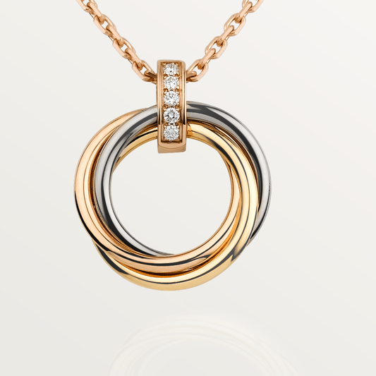 [Liorra]TRINITY NECKLACE GOLD  DIAMONDS