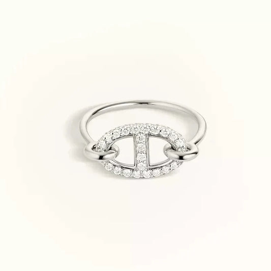 [Liorra]RONDE SMALL SILVER DIAMOND RING