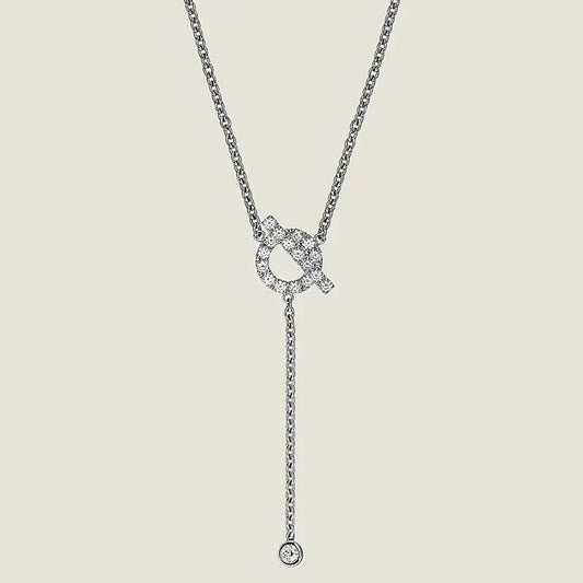 [Liorra]FINESSE SILVER DIAMOND NECKLACE