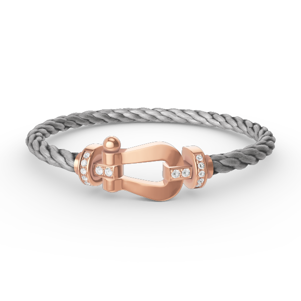 [Liorra]FORCE LARGE HORSESHOE HALF DIAMOND BRACELET Liorra GOLD