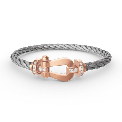 [Liorra]FORCE LARGE HORSESHOE HALF DIAMOND BRACELET Liorra GOLD
