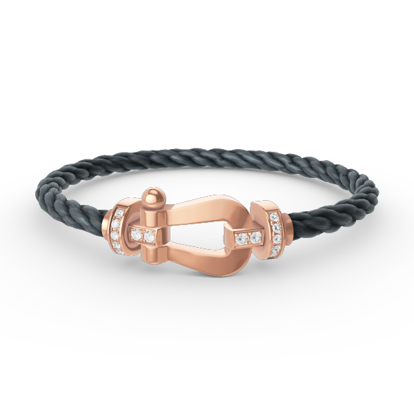 [Liorra]FORCE LARGE HORSESHOE HALF DIAMOND BRACELET Liorra GOLD