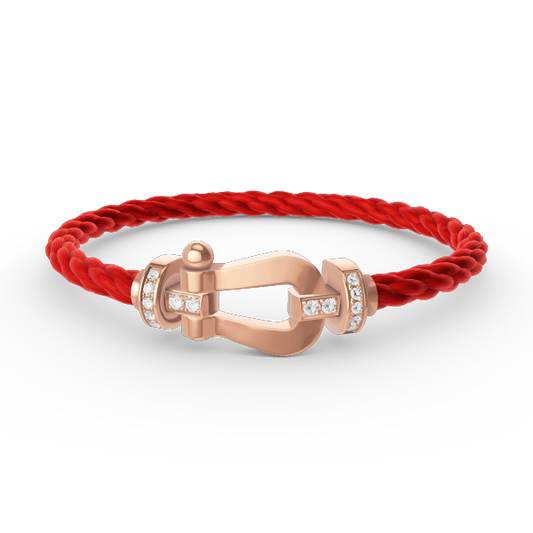 [Liorra]FORCE LARGE HORSESHOE HALF DIAMOND BRACELET Liorra GOLD