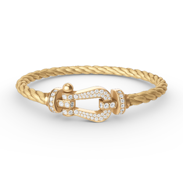 [Liorra]FORCE LARGE HORSESHOE FULL DIAMOND BRACELET GOLD