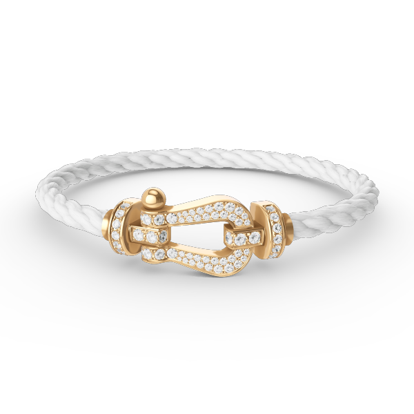 [Liorra]FORCE LARGE HORSESHOE FULL DIAMOND BRACELET GOLD