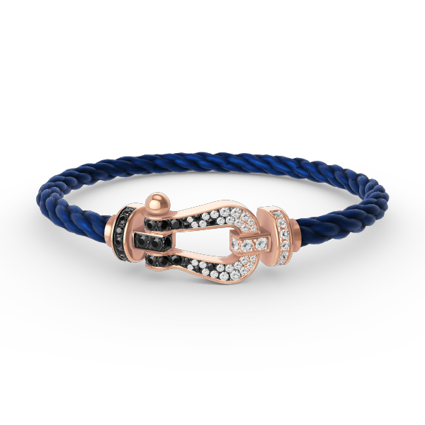 [Liorra]FORCE LARGE HORSESHOE BLACK WHITE DIAMOND BRACELET Liorra GOLD