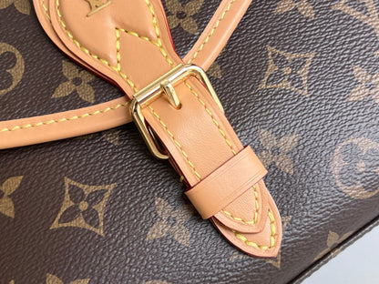 LV 25S KELLY 28 IN BROWN MONOGRAM COATED CANVAS LEATHER TRIM