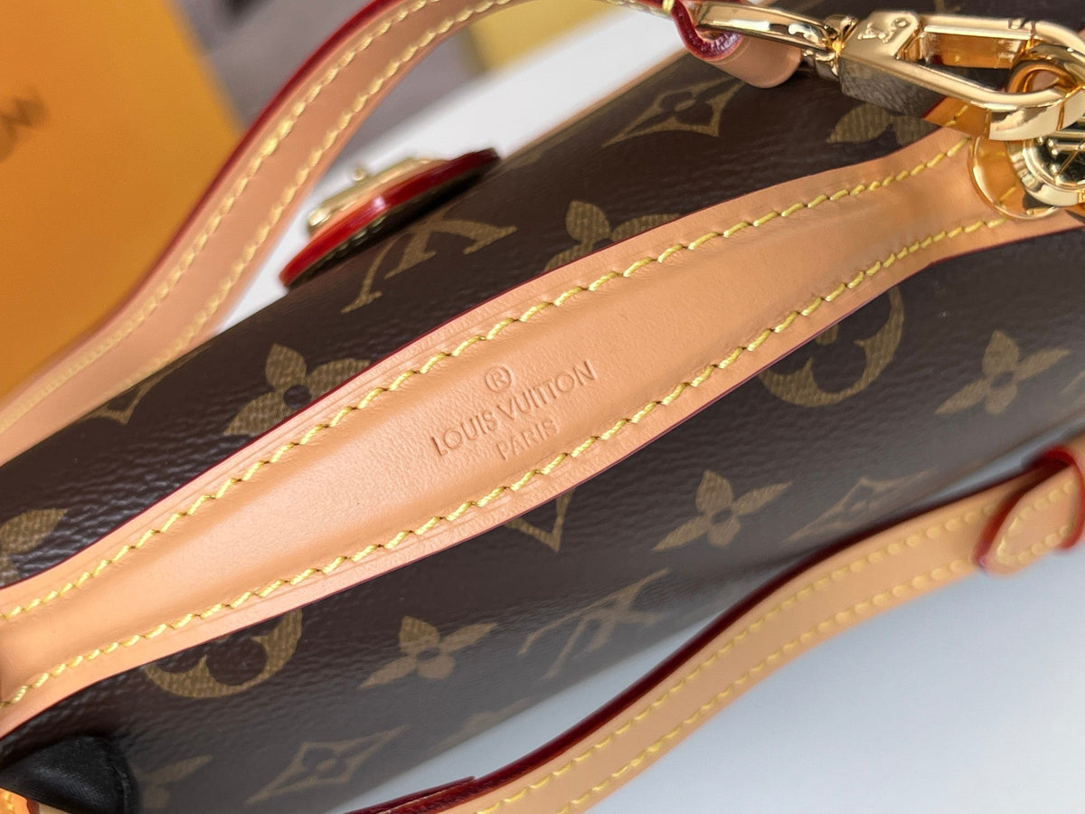 LV 25S KELLY 28 IN BROWN MONOGRAM COATED CANVAS LEATHER TRIM