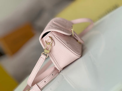 LV 25S MINI NANO DIANE 19 IN PINK MONOGRAM EMPREINTE LEATHER GOLD HARDWARE