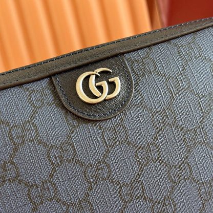 GUCCI OPHIDIA SMALL CROSSBODY BAG 24 NAVY BLUE MONOGRAM CANVAS