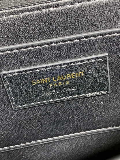 SOLFERINO SMALL SATCHEL 19 IN BLACK CALFSKIN GOLD HARDWARE