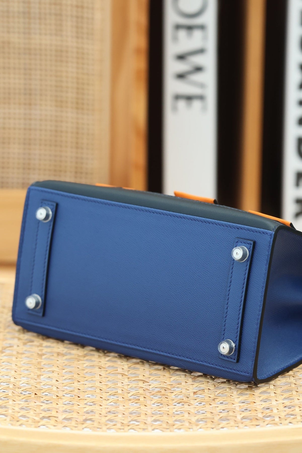 BIRKIN FAUBOURG TOUCH 20 IN NAVY MIX CLASSIC BLUE CALFSKIN WITH SILVER HARDWARE (MADE-TO-ODER)