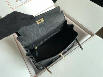 BIRKIN 25 BAG IN BLACK CALFSKIN WITH WHITE STICKER (MADE-TO-ODER)