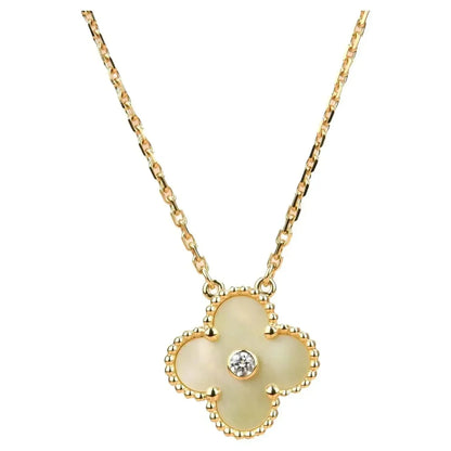 [Liorra]CLOVER 15MM DIAMOND GOLD MOTHER OF PEARL NECKLACE