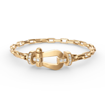 [Liorra]FORCE LARGE HORSESHOE CLASP  METAL BRACELET