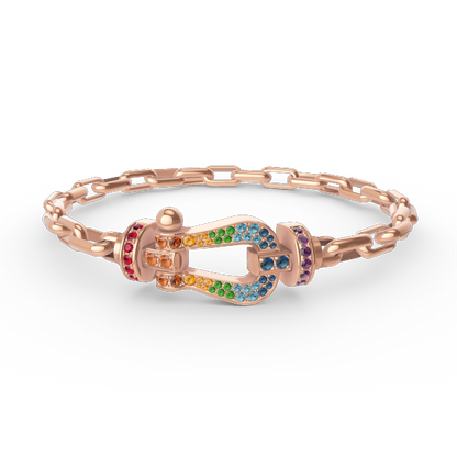 [Liorra]FORCE LARGE HORSESHOE CLASP  METAL BRACELET
