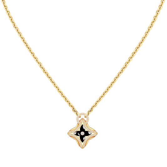 [Liorra]STAR PEDANT PINK GOLD DIAMOND NECKLACE