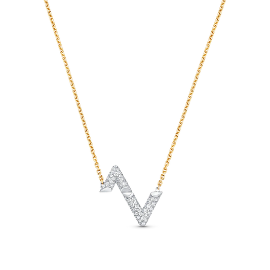 [Liorra]VOLT SILVER DIAMOND PEDANT NECKLACE