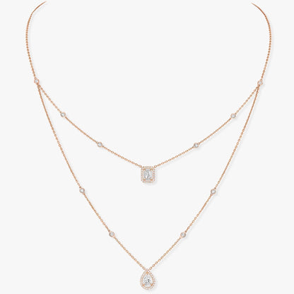 [Liorra]MY TWIN 2 ROW DIAMOND NECKLACE
