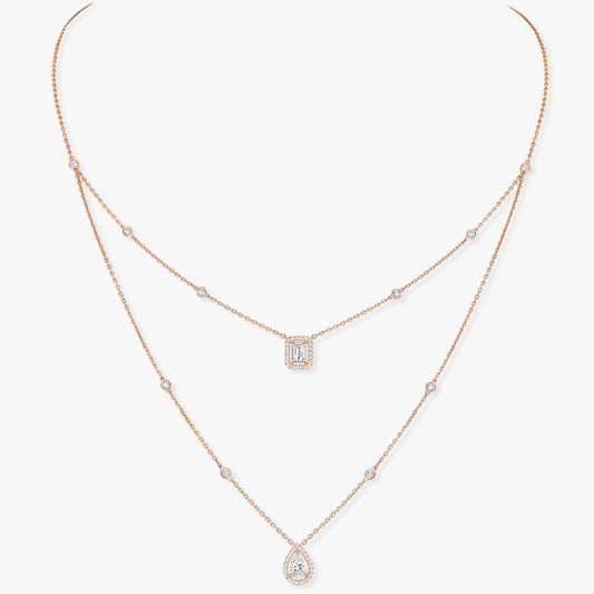 [Liorra]MY TWIN 2 ROW DIAMOND NECKLACE