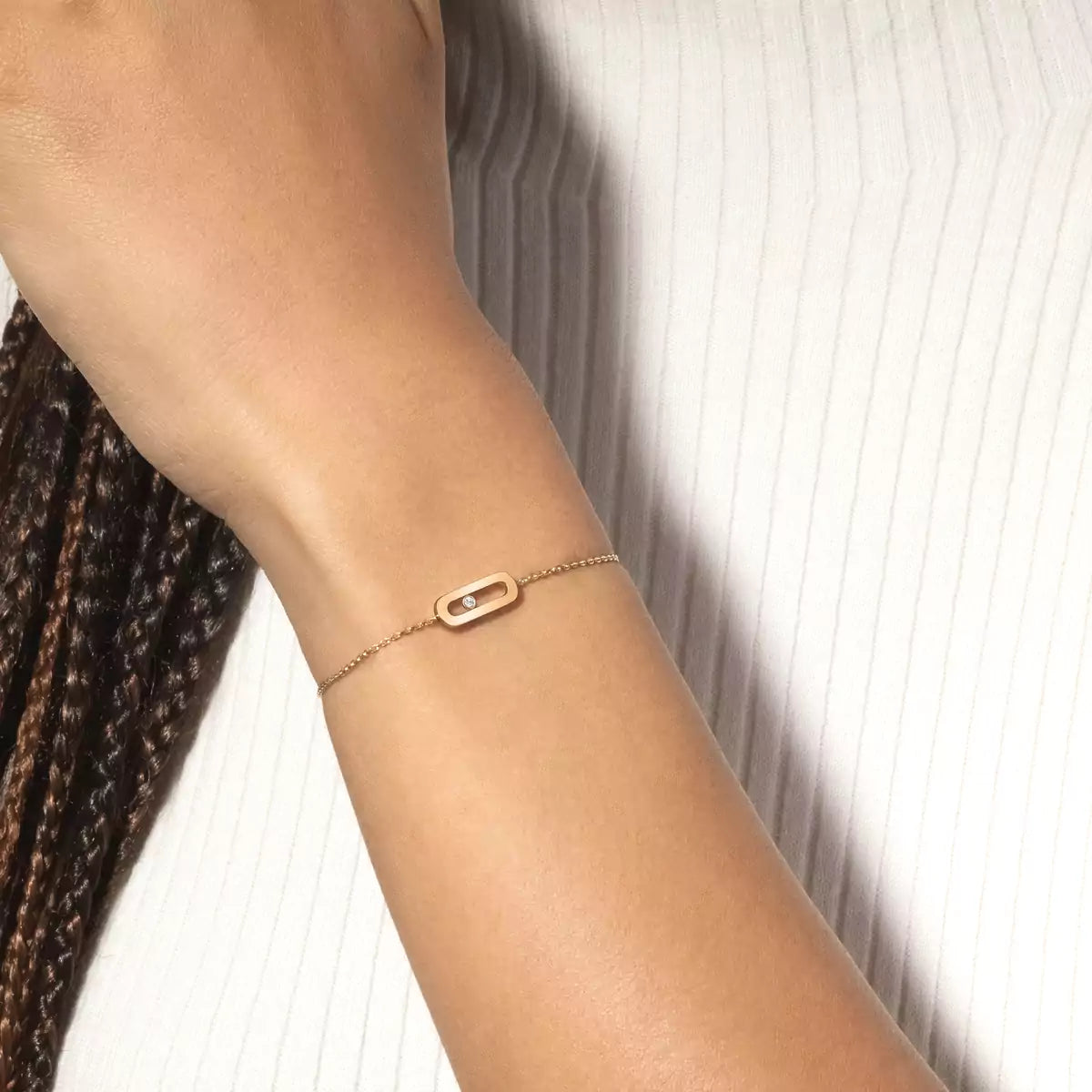 [Liorra]Move Uno Diamond Bracelet