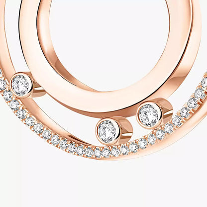 [Liorra]Move Romane Small Diamond Hoop Earrings