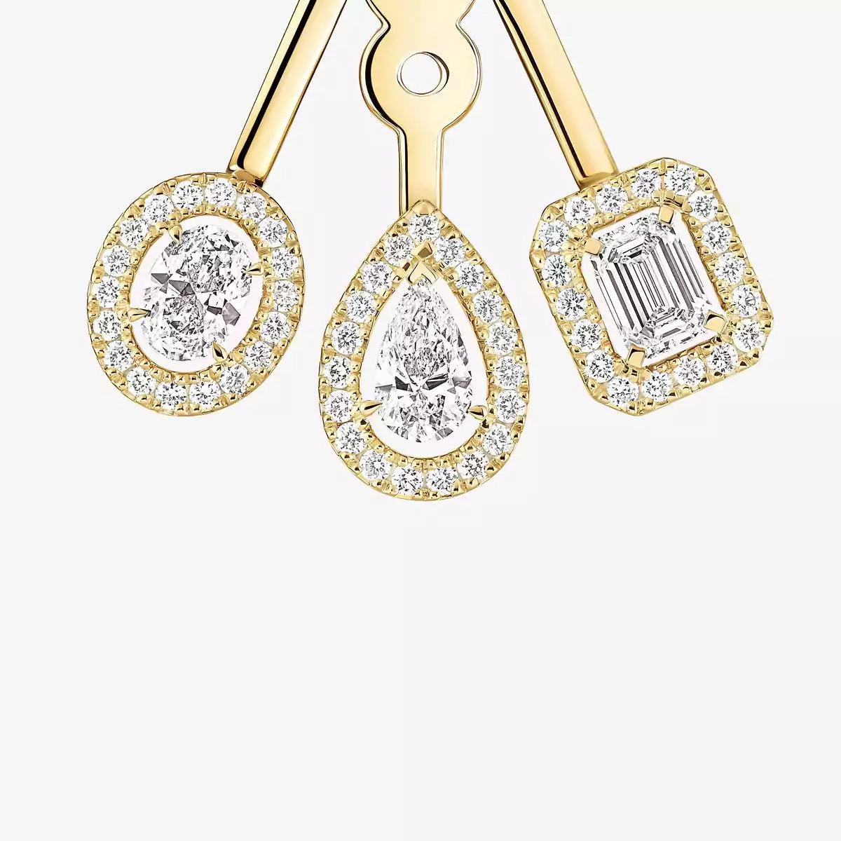[Liorra] My Twin Trio  Diamond Earrings