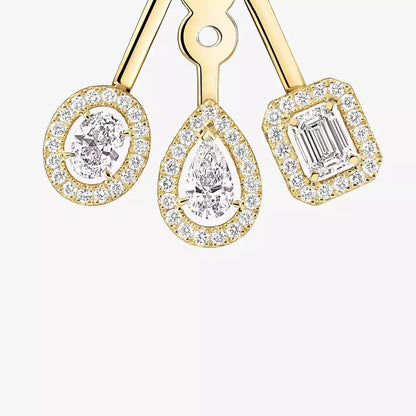 [Liorra] My Twin Trio  Diamond Earrings