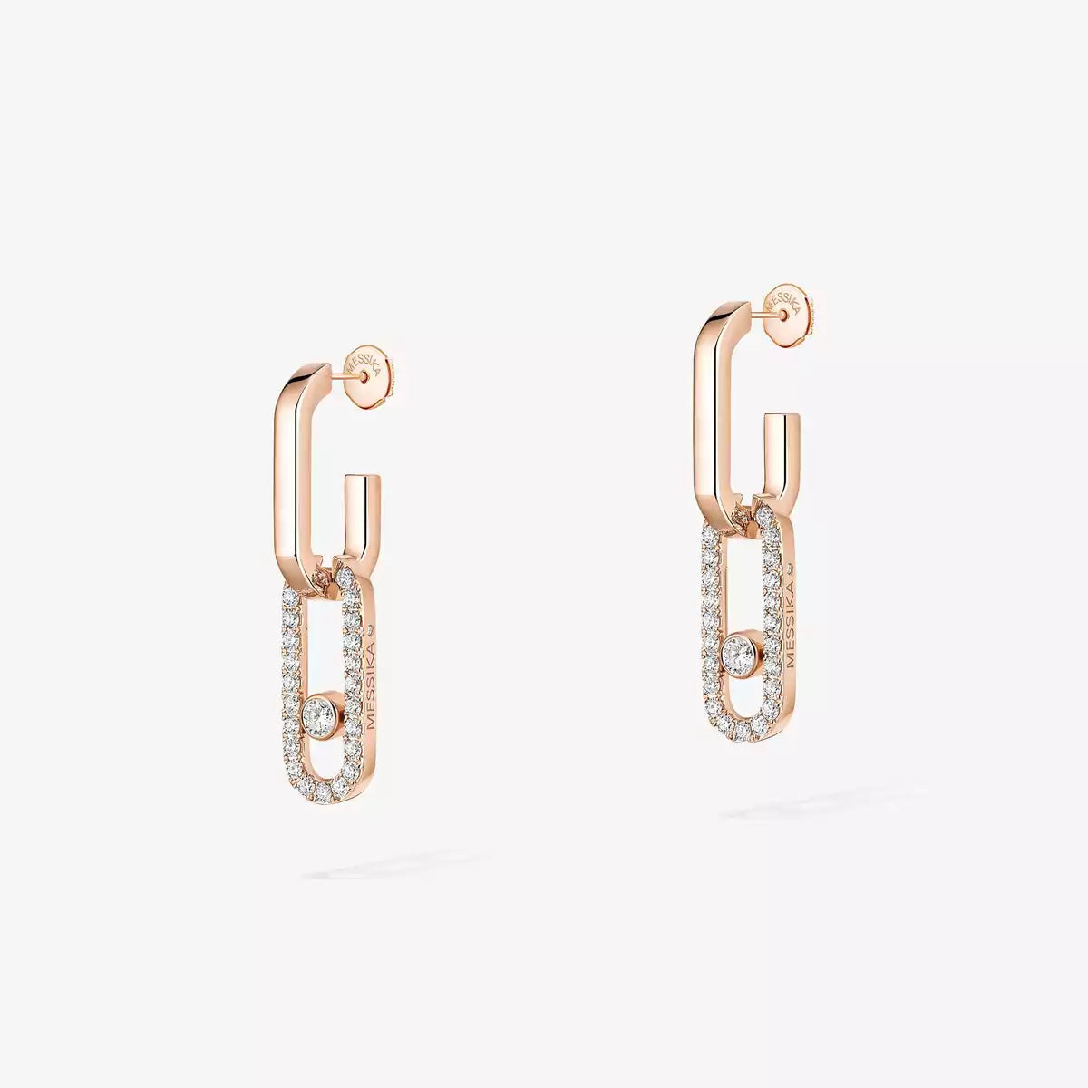 [Liorra]Move Link Diamond Earrings