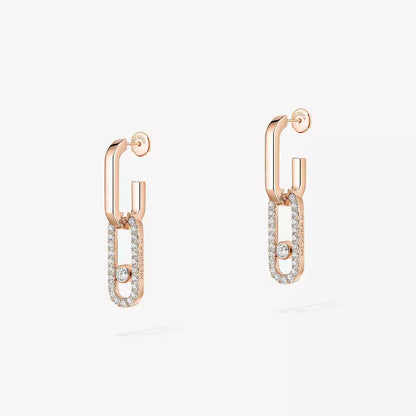 [Liorra]Move Link Diamond Earrings