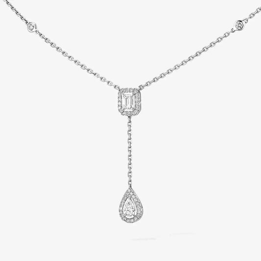[Liorra]Gold Diamond Tie Necklace