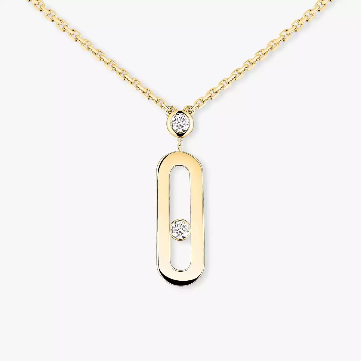[Liorra] Move Uno Gold Diamond Long Necklace