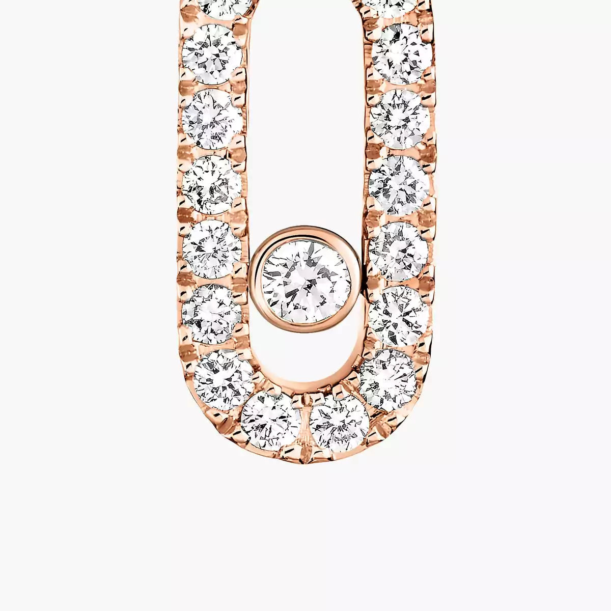 [Liorra]Move Uno Single Diamond Hoop Earring