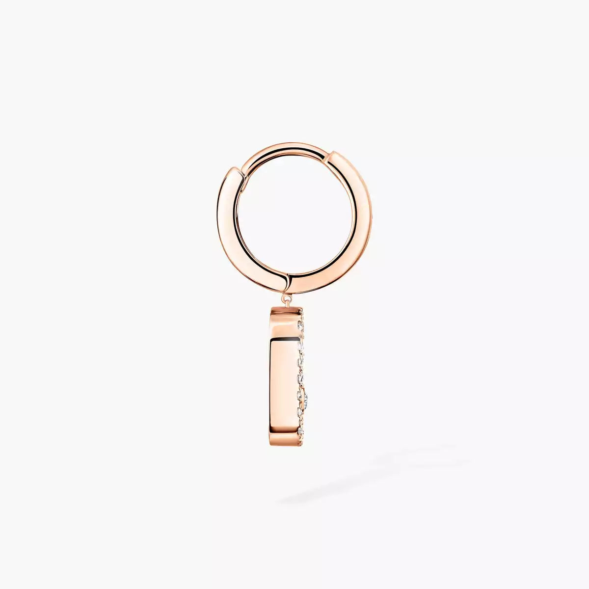 [Liorra]Move Uno Single Diamond Hoop Earring