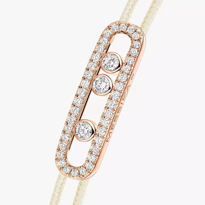 [Liorra]Messika Care(s) pink cord pavé bracelet