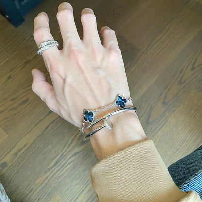 [Liorra]CLOVER 5 MOTIF PIETERSITE BRACELET COLLECTION
