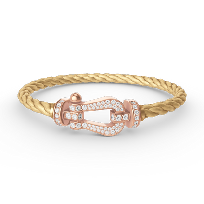 [Liorra]FORCE LARGE HORSESHOE FULL DIAMOND BRACELET Liorra GOLD