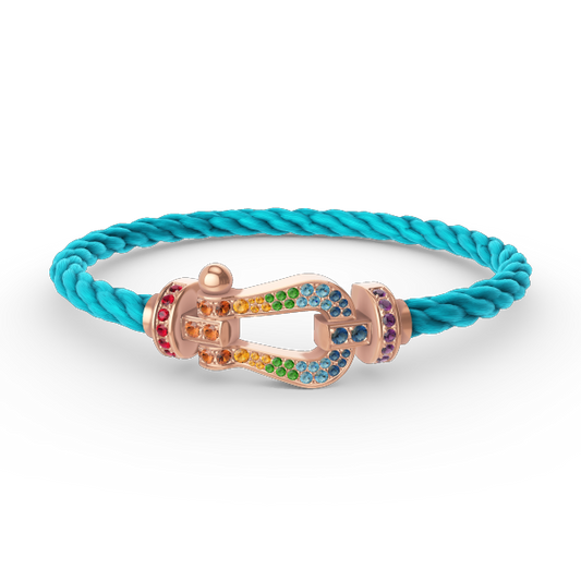 [Liorra]FORCE LARGE HORSESHOE  COLORED DIAMOND BRACELET Liorra GOLD
