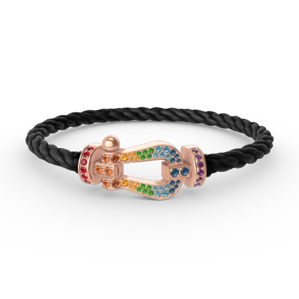 [Liorra]FORCE LARGE HORSESHOE  COLORED DIAMOND BRACELET Liorra GOLD