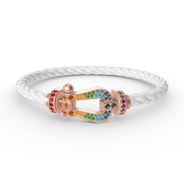 [Liorra]FORCE LARGE HORSESHOE  COLORED DIAMOND BRACELET Liorra GOLD