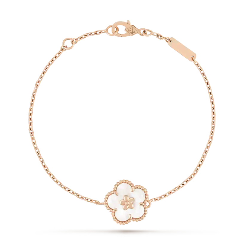 [Liorra]LUCKY WHITE MOP PLUM BLOSSOM  BRACELET